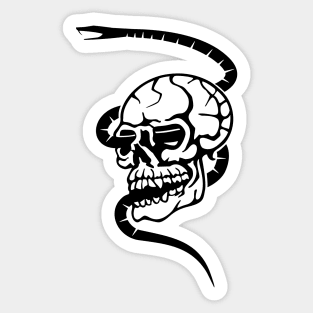 Snake in Skull Sticker